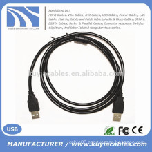 USB 2.0 Type A Male to Type A Male Cable, Black